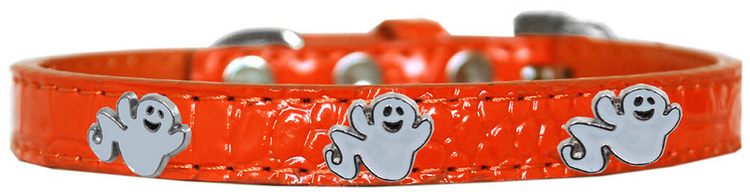 Ghost Widget Croc Dog Collar Orange Size 20